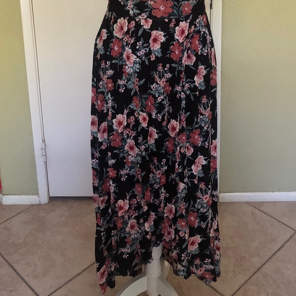 Boho summer dress floral deep V  neck - Picture 7 of 7